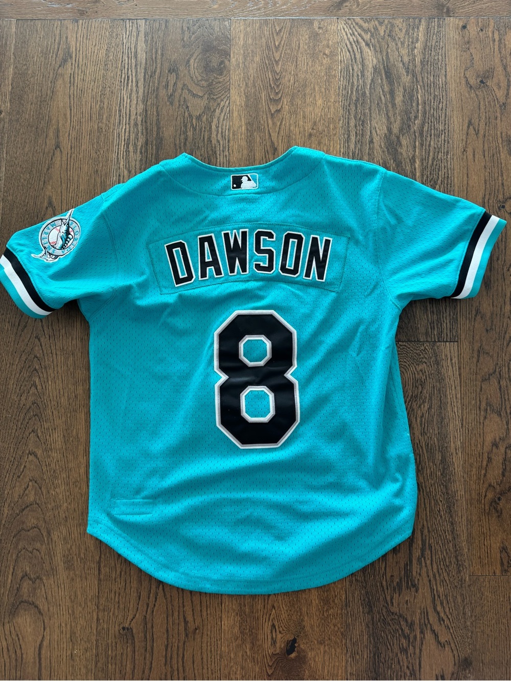 Mitchell & Ness Teal Cooperstown Collection Patch Jersey Andre Dawson Size M - Picture 3 of 9